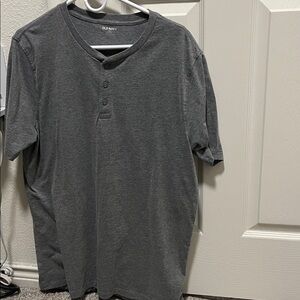 Old Navy Charcoal Henley Shirt